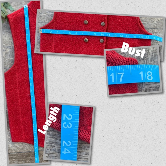 Vintage Ann Wi Red Vest - Picture 8 of 8